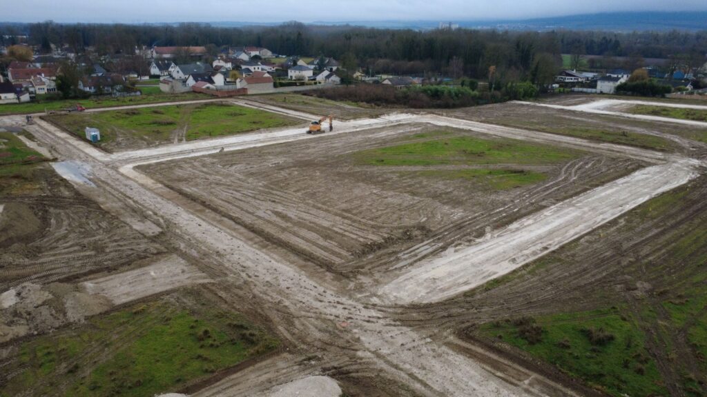 vue drone du chantier